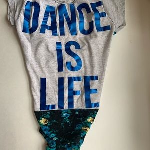 Custom leotard “Dance Is Life” Sz Child M